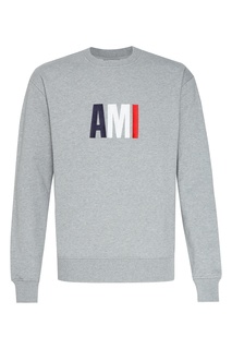 Серый свитшот с принтом AMI Paris