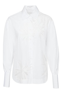 Белая рубашка с кружевом Ermanno Scervino