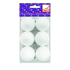Набор шариков Fancy Creative пенопласт d=45 мм 6 шт