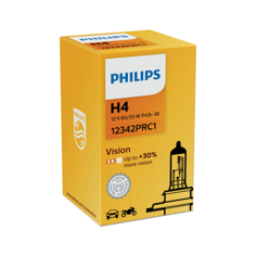 Лампа автомобильная галогенная Philips Vision +30% 12342PRC1 H4 60/55W 1 шт.