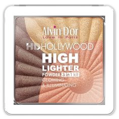 Alvin Dor Хайлайтер Hd Hollywood Glow Illuminating 3 in 1 kit тон 03