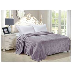 Покрывало Guten Morgen Соты фланель жаккард Шторм 18-3710, 150 x 200 см, серый