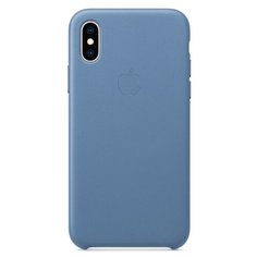 Чехол Apple кожаный для Apple iPhone XS синие сумерки