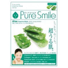 Sun Smile тканевая маска Pure smile Aloe Essence с экстрактом алоэ, 23 мл