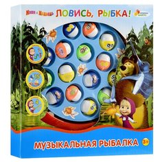 Настольная игра Играем вместе Маша и Медведь. Музыкальная рыбалка