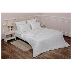 Постельное белье евростандарт Атмосфера Стандарт, страйп-сатин белый