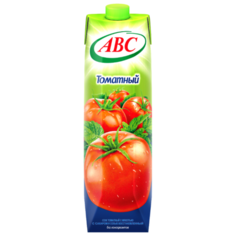 Сок АВС Томатный с мякотью, сахаром и солью, 1 л