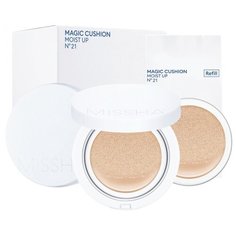 Missha Тональный флюид Magic Cushion Moist Up Set SPF50+/PA+++, 15 г, оттенок: 21 тон