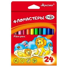 ГАММА Набор фломастеров «Мультики», 24 шт. (180319_07) Gamma
