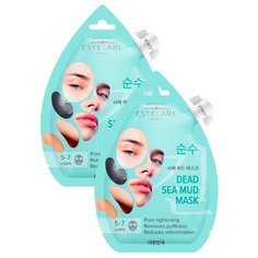 Estelare Успокаивающая маска с грязью мертового моря, 20 мл, 2 шт.
