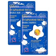 Etude Organix маска пузырьковая Double Bubble Очищение и тонус с яичным белком, 25 г, 2 шт.