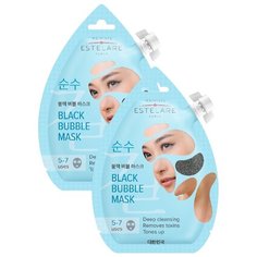 Estelare Черная пенящаяся маска Очищающая, 20 мл, 2 шт.
