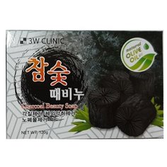 3W Clinic мыло для лица и тела с бамбуковым углём Charcoal Soap, 120 г