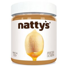 Nattys Паста-крем арахисовая Creamy с мёдом 525 г