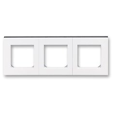 Рамка 3п ABB Levit 2CHH015030A6062, белый/дымчатый черный