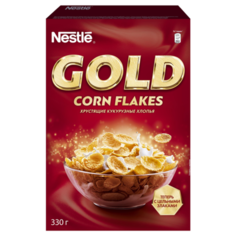 Готовый завтрак Nestle Gold Corn Flakes хлопья, коробка, 330 г