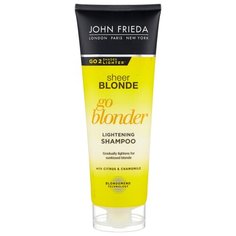 John Frieda шампунь Sheer Blonde Go Blonder осветляющий для натуральных, мелированных и окрашенных волос 250 мл