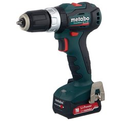 Ударная аккумуляторная дрель-шуруповерт Metabo PowerMaxx SB 12 BL 2.0Ач х2 кейс 45 Н·м зеленый/черный