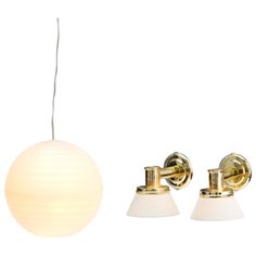 Lundby Люстра с абажуром и настенные бра Смоланд (LB_60604400) белый