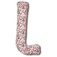 Подушка Body Pillow для беременных L холлофайбер, с наволочкой из поликоттона бежево-коричневый