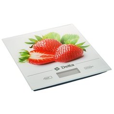 Кухонные весы DELTA КСЕ-29 белый/красный