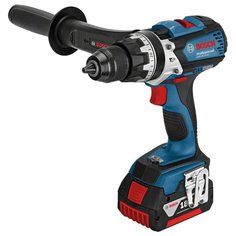 Ударная аккумуляторная дрель-шуруповерт BOSCH GSB 18 VE-EC 4.0Ah x2 L-BOXX 75 Н·м синий/черный