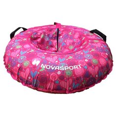 Тюбинг NovaSport CH030.080 (80 см) красный/разноцветные сердечки кружки