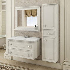 Зеркало Comforty Феррара 98 белый глянец (4147993)