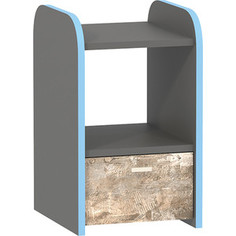 Тумба прикроватная Моби Индиго 13.86 темно-серый/граффити Mobi