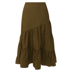 Юбка из смеси льна и хлопка Dries Van Noten