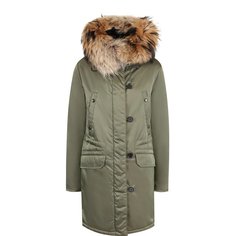 Парка с подстежкой из меха лисы с капюшоном Sam Sam.