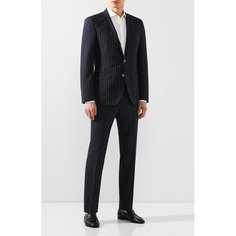 Костюм из смеси льна и шерсти BOSS
