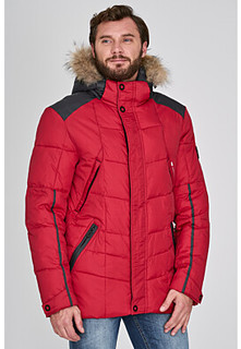 Утепленная куртка с отделкой мехом енота Jorg Weber