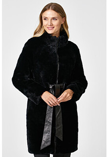 Утепленная шуба из овчины Virtuale Fur Collection