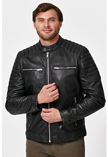 Утепленная кожаная куртка Urban Fashion for men