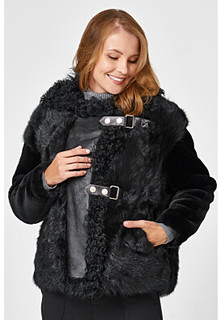 Короткая шуба из овчины Virtuale Fur Collection