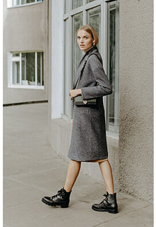 Пальто с вязаным шарфом Acasta