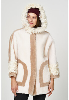Шуба из овечьей шерсти с капюшоном Virtuale Fur Collection