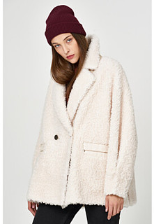 Шуба из овечьей шерсти с английским воротником Virtuale Fur Collection