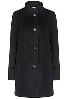 Черное шерстяное пальто Elema