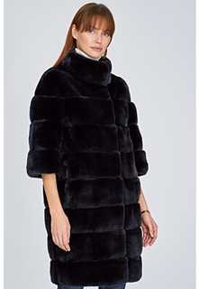 Шуба из меха кролика со съемными рукавами Virtuale Fur Collection