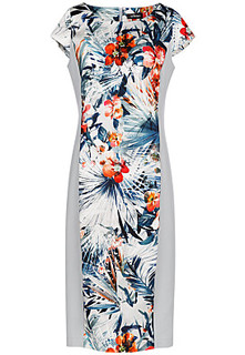 Комбинированное платье-футляр LE Monique