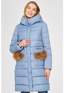 Стеганая куртка с отделкой мехом енота Acasta