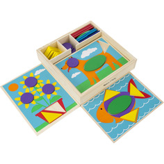 Игровой набор Melissa&Doug Первые навыки Трафарет и блоки
