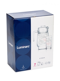 Набор питьевой САЙРУС 6 стаканов + кувшин Luminarc