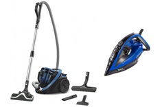 Пылесос Tefal Silence Force TW7621EA Blue+Утюг Tefal TurboPro Anti-Calc FV5648 Blue/Black