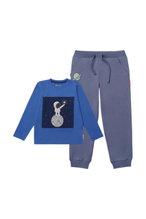 Комплект: джемпер, брюки детский Kogankids, цв. синий, р-р 80