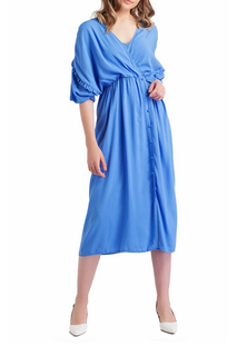 Платье женское BGN S19D197 голубое 38 FR