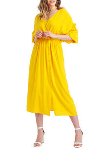 Платье женское BGN S19D197 желтое 38 FR