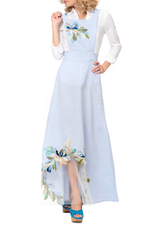 Сарафан женский Yukostyle 632 голубой 48 RU